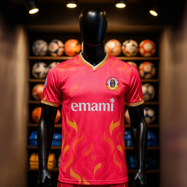 East Bengal FC Practice Jersey – V-Neck with Silicone Logo