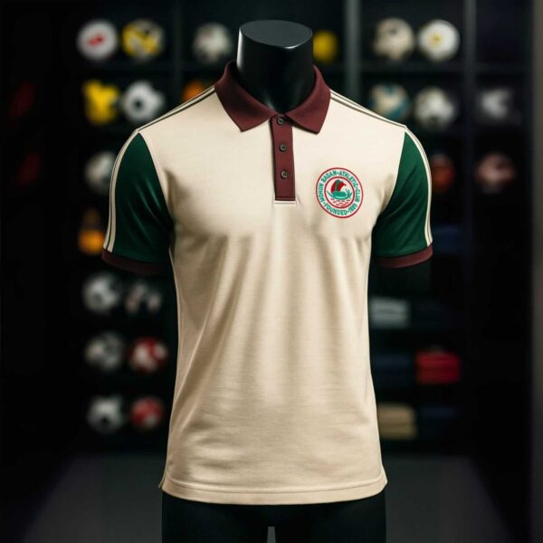 Mohun Bagan Heritage 3 Stripes Polo – 100% Cotton