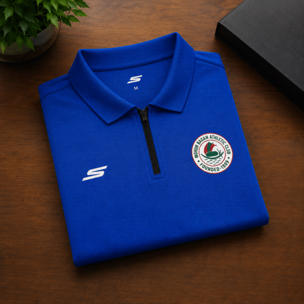 Mohun Bagan Travel Polo – 100% Cotton with Zipper