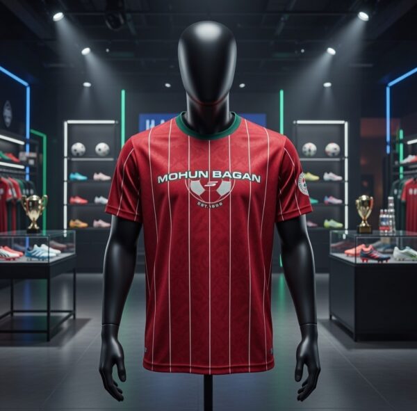Mohun Bagan Maroon Striped Fan Jersey - MBSG Official Merch 2026