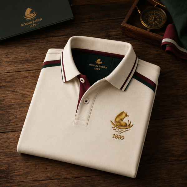 Mohun Bagan Elite Boho (White) Polo T-Shirt